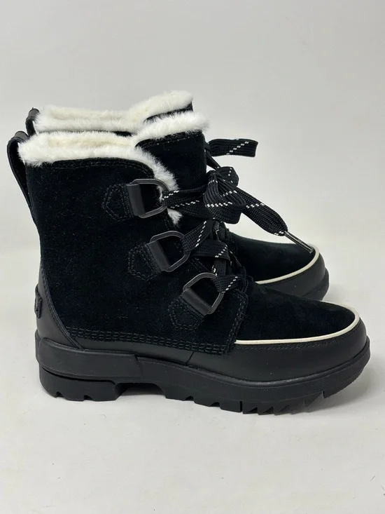 Sorel Tivoli IV Lace-Up Waterproof Black Boots Size 5 NEW IN BOX - Picture 6 of 12
